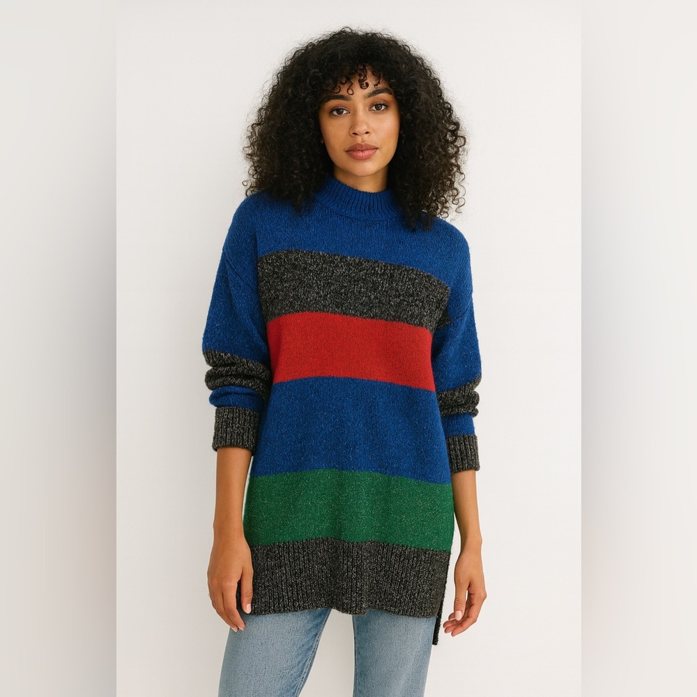 IB Diffusion Vintage Multicolor Metallic Lambswool Blend Sweater‎ Sz. M